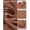 image:imageCOOFANDY Mens Waffle Shirt Jacket Casual Overshirt Long Sleeve Lightweight Textured Shacket with PocketBeige
