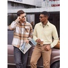 image:imageCOOFANDY Mens Waffle Shirt Jacket Casual Overshirt Long Sleeve Lightweight Textured Shacket with PocketCaramel