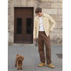 image:imageCOOFANDY Mens Waffle Shirt Jacket Casual Overshirt Long Sleeve Lightweight Textured Shacket with PocketCaramel