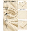 image:imageCOOFANDY Mens Waffle Shirt Jacket Casual Overshirt Long Sleeve Lightweight Textured Shacket with PocketCaramel
