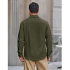image:imageCOOFANDY Mens Waffle Shirt Jacket Casual Overshirt Long Sleeve Lightweight Textured Shacket with PocketOlive