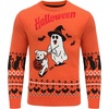 image:imageCOOFANDY Ugly Christmas and Halloween Sweater Mens Crewneck Pullover2orange  Halloween Ghost  Puppy