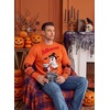 image:imageCOOFANDY Ugly Christmas and Halloween Sweater Mens Crewneck Pullover2orange  Halloween Ghost  Puppy