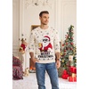 image:imageCOOFANDY Ugly Christmas and Halloween Sweater Mens Crewneck PulloverBeige  Santa Beer