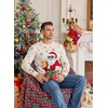 image:imageCOOFANDY Ugly Christmas and Halloween Sweater Mens Crewneck PulloverBeige  Santa Beer