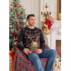 image:imageCOOFANDY Ugly Christmas and Halloween Sweater Mens Crewneck PulloverBlack  Cool Reindeer