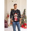 image:imageCOOFANDY Ugly Christmas and Halloween Sweater Mens Crewneck PulloverBlack  Cute Reindeer