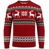 image:imageCOOFANDY Ugly Christmas and Halloween Sweater Mens Crewneck PulloverBurgundy  Vintage Reindeer
