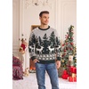 image:imageCOOFANDY Ugly Christmas and Halloween Sweater Mens Crewneck PulloverDark Green Tree  Reindeer