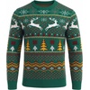 image:imageCOOFANDY Ugly Christmas and Halloween Sweater Mens Crewneck PulloverGreen  Reindeer Snowflake