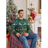 image:imageCOOFANDY Ugly Christmas and Halloween Sweater Mens Crewneck PulloverGreen  Reindeer Snowflake