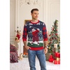 image:imageCOOFANDY Ugly Christmas and Halloween Sweater Mens Crewneck PulloverNavy  Golf Santa