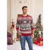 image:imageCOOFANDY Ugly Christmas and Halloween Sweater Mens Crewneck PulloverNavy  Santa Reindeer