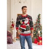 image:imageCOOFANDY Ugly Christmas and Halloween Sweater Mens Crewneck PulloverWhite  Santa Beer  Sleigh