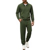 image:imageCOOFANDY Mens 2 Piece Tracksuit Sets Casual Quarter Zip Athletic SweatsuitArmy Green