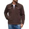 image:imageCOOFANDY Mens Casual Work Jacket Quilted Lined Jackets Fall Winter CoatBrown