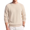 image:imageCOOFANDY Mens Crewneck Sweater Lightweight Ribbed Knit Pullover SweatersBeige