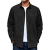 image:imageCOOFANDY Mens Heavyweight Denim Shirt Long Sleeve Button Down Jean JacketBlack