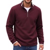 image:imageCOOFANDY Mens Quarter Zip Pullover Fleece Mock Neck Casual Sweatshirt 2026Red