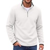 image:imageCOOFANDY Mens Quarter Zip Pullover Fleece Mock Neck Casual Sweatshirt 2026White