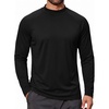 image:imageCOOFANDY Mens Thermal Long Sleeve Shirt Mock Turtleneck Fleece Base LayerBlack