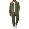 image:imageCOOFANDY Mens Tracksuit 2 Piece Jogging Sweatsuit Casual Cargo Pants OutfitArmy Green
