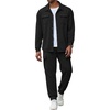 image:imageCOOFANDY Mens Tracksuit 2 Piece Jogging Sweatsuit Casual Cargo Pants OutfitBlack