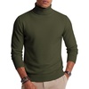 image:imageCOOFANDY Mens Turtleneck Sweater Casual Knitted Pullover SweaterArmy Green