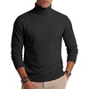 image:imageCOOFANDY Mens Turtleneck Sweater Casual Knitted Pullover SweaterBlack