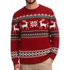 image:imageCOOFANDY Ugly Christmas and Halloween Sweater Mens Crewneck PulloverBurgundy  Vintage Reindeer