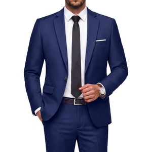 image:imageCOOFANDY Mens 2 Piece Suits Classic Fit One Button Suits Tuxedo JacketNavy Blue