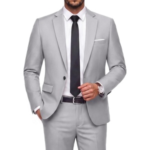 image:imageCOOFANDY Mens 2 Piece Suits Classic Fit One Button Suits Tuxedo JacketSilver