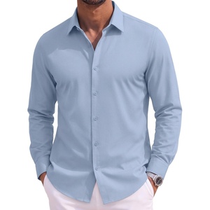 image:imageCOOFANDY Mens Casual Button Down Shirts Long Sleeve Vintage Denim ShirtLight Blue