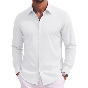 image:imageCOOFANDY Mens Casual Button Down Shirts Long Sleeve Vintage Denim ShirtWhite
