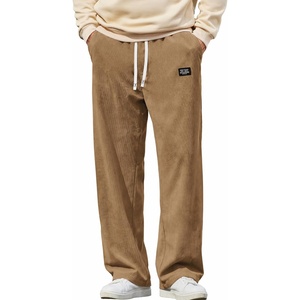 image:imageCOOFANDY Mens Casual Corduroy Pants Baggy Sweatpants Loose Fit Wide LegBrown