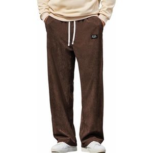 image:imageCOOFANDY Mens Casual Corduroy Pants Baggy Sweatpants Loose Fit Wide LegDark Brown