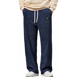 image:imageCOOFANDY Mens Casual Corduroy Pants Baggy Sweatpants Loose Fit Wide LegNavy Blue