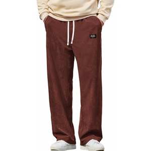 image:imageCOOFANDY Mens Casual Corduroy Pants Baggy Sweatpants Loose Fit Wide LegReddish Brown