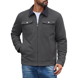 image:imageCOOFANDY Mens Casual Work Jacket Quilted Lined Jackets Fall Winter CoatDark Grey