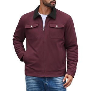 image:imageCOOFANDY Mens Casual Work Jacket Quilted Lined Jackets Fall Winter CoatWine Red