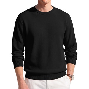 image:imageCOOFANDY Mens Crewneck Sweater Lightweight Ribbed Knit Pullover SweatersBlack