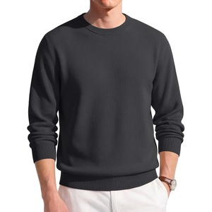 image:imageCOOFANDY Mens Crewneck Sweater Lightweight Ribbed Knit Pullover SweatersDark Gray