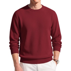 image:imageCOOFANDY Mens Crewneck Sweater Lightweight Ribbed Knit Pullover SweatersDark Red