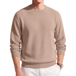image:imageCOOFANDY Mens Crewneck Sweater Lightweight Ribbed Knit Pullover SweatersKhaki