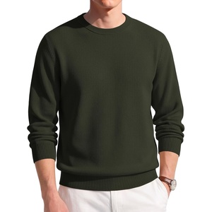 image:imageCOOFANDY Mens Crewneck Sweater Lightweight Ribbed Knit Pullover SweatersMilitary Green
