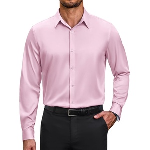 image:imageCOOFANDY Mens Dress Shirts Long Sleeve Wrinkle Free Stretch Button Down Shirts Formal Business ShirtsPink