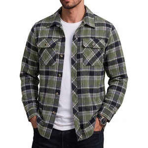 image:imageCOOFANDY Mens Flannel Shirts Plaid Jacket Casual Button Down ShirtDark Green