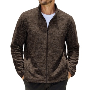 image:imageCOOFANDY Mens Fleece Jackets Full Zip Lightweight Casual Sweater JacketDark Brown