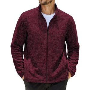image:imageCOOFANDY Mens Fleece Jackets Full Zip Lightweight Casual Sweater JacketDark Red