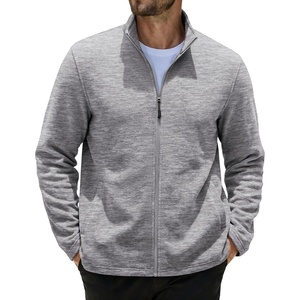 image:imageCOOFANDY Mens Fleece Jackets Full Zip Lightweight Casual Sweater JacketLgiht Grey